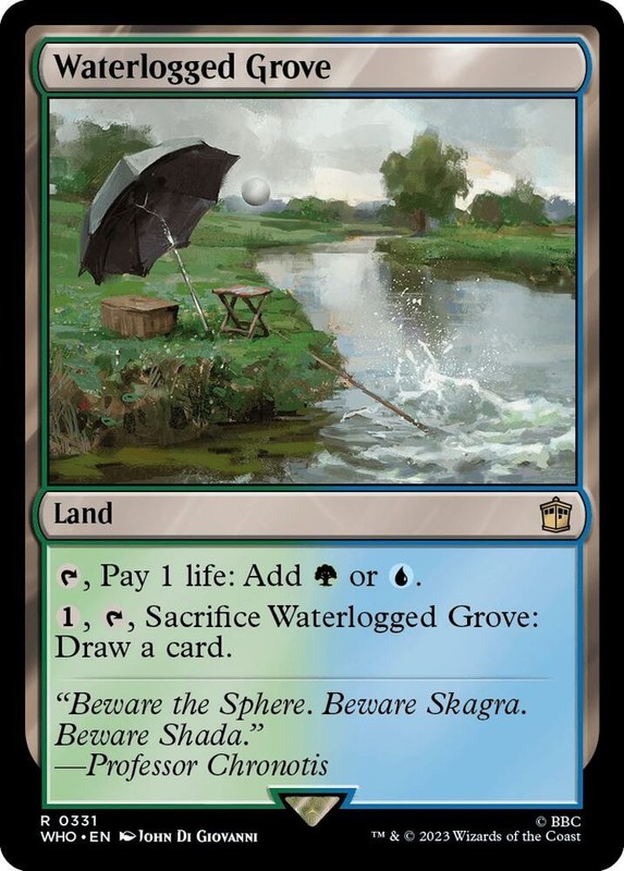 1x Waterlogged Grove – Universes Beyond: Doctor Who – NM – MTG