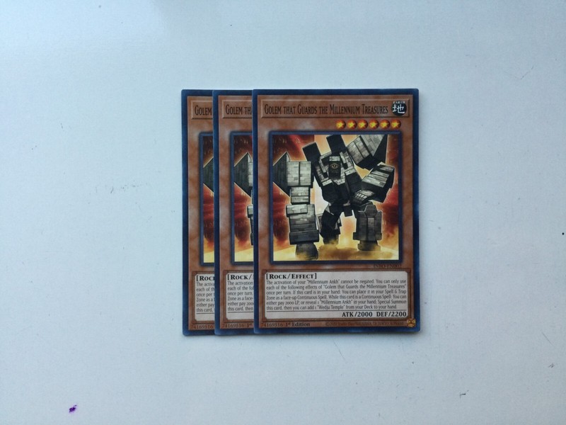 (NEAR MINT) 3x Golem that Guards the Millennium Treasures Yugioh INFO