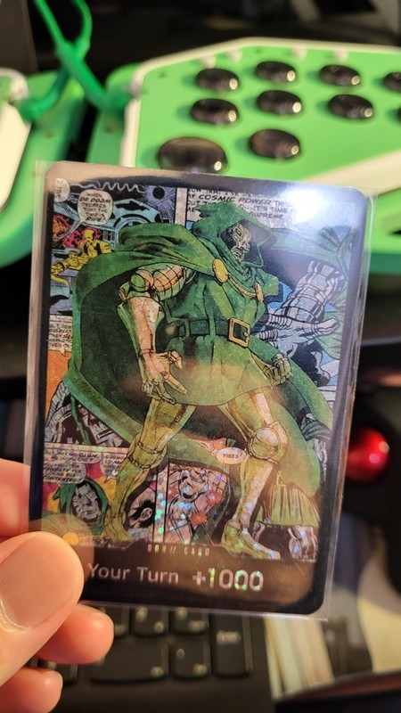 DON!! Card (Dr.Doom Marvel) One Piece TCG Custom Holographic