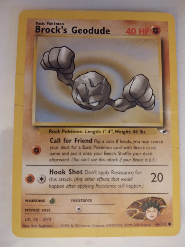 Pokemon TCG Brocks Geodude 66/132 Gym Heroes MP