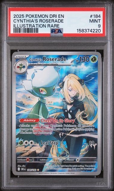 Cynthia’s Roserade 184/182 Destined Rivals Illustration Rare Holo PSA 9 Pokémon