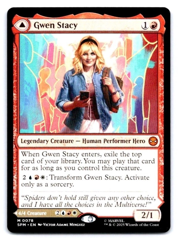 1x MTG Gwen Stacy – Spider-Man Mythic! NM Mint