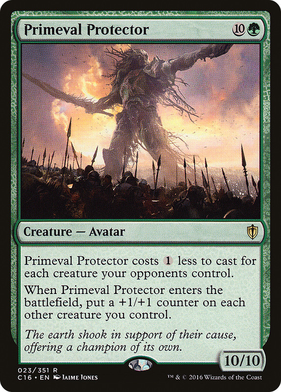 Primeval Protector #23 (MP) Commander 2016 C16 Magic MTG