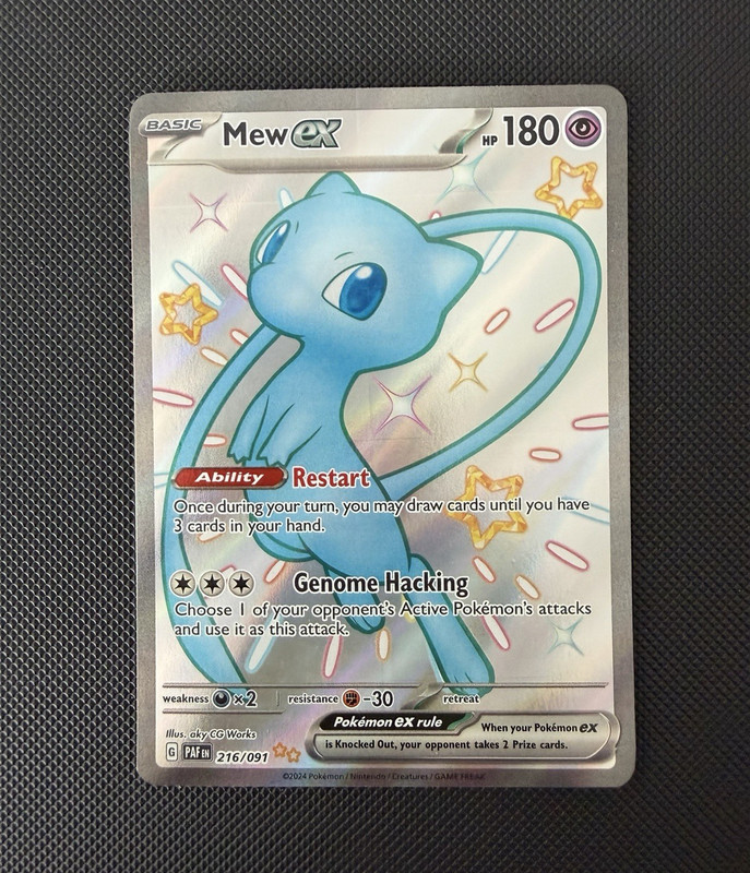 Mew EX Ultra Rare 216/091 Paldean Fates NM Pokémon Card