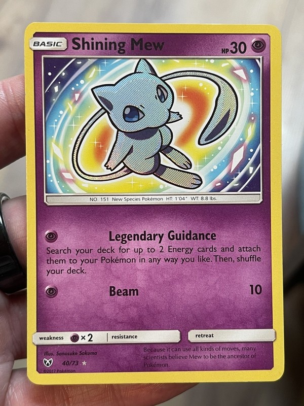 Pokémon TCG Shining Mew Holo Rare Card 40/73 Shining Legends