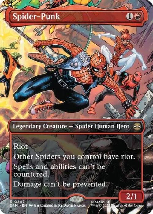 Spider-Punk (0207) (Borderless) -Foil Near Mint MTG Marvel’s Spider-Man