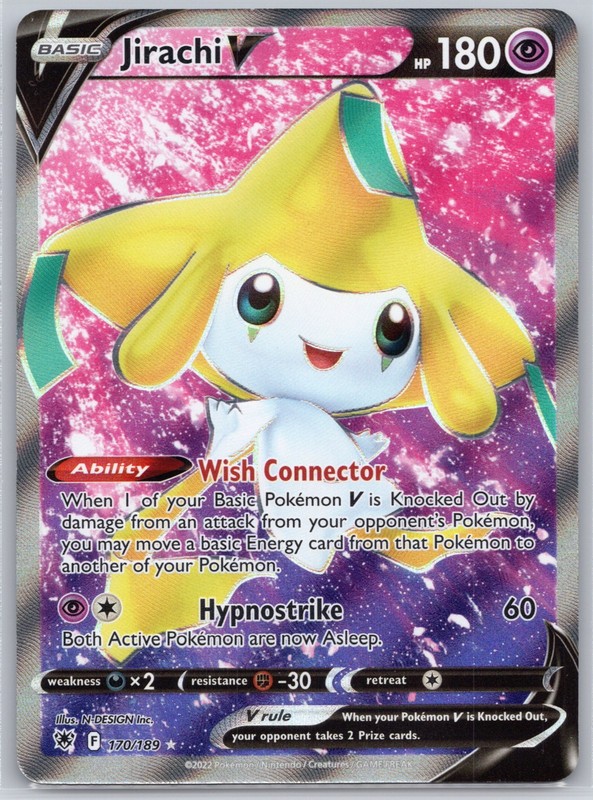 Jirachi V (Full Art) 170/189 Ultra Rare SWSH10: Astral Radiance Pokemon TCG NM