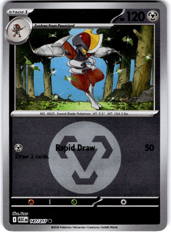 Pokemon Bisharp ASC 147/217 Energy Holo Near Mint English