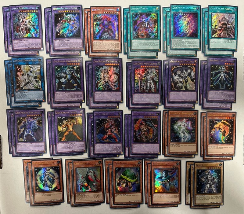 Yugioh! 69x Gem-Knight Phantom Quartz Crystal Master Diamond Lazuli Citrine Deck