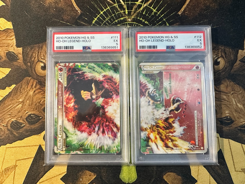 Pokemon Ho-Oh Legend Set 111/123 & 112/123 Sequential PSA 5