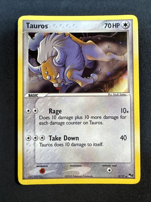 Tauros 005/017 POP Series 2 Holo Pokemon