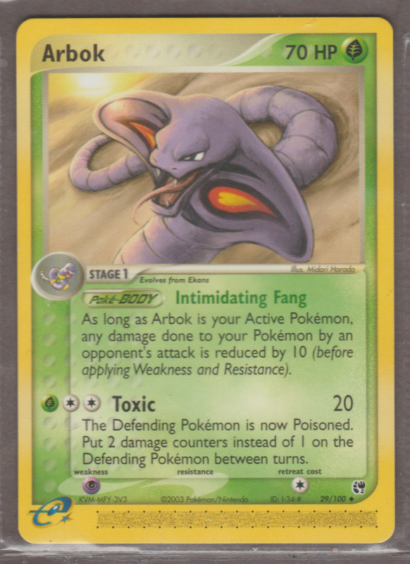 Arbok 29/100 Sandstorm Regular Uncommon Pokemon TCG Card