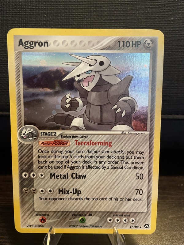 Aggron Power Keepers Holo Card 1/108 LP Condition