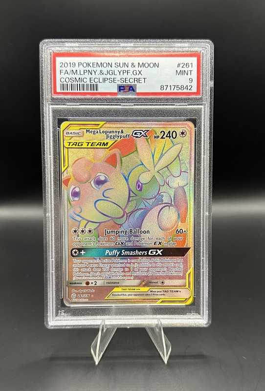 Mega Lopunny & Jigglypuff GX (Secret) 261/236 Sm-Cosmic Eclipse Holo