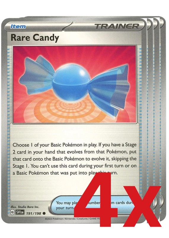 4x Rare Candy Common SVI 191/198