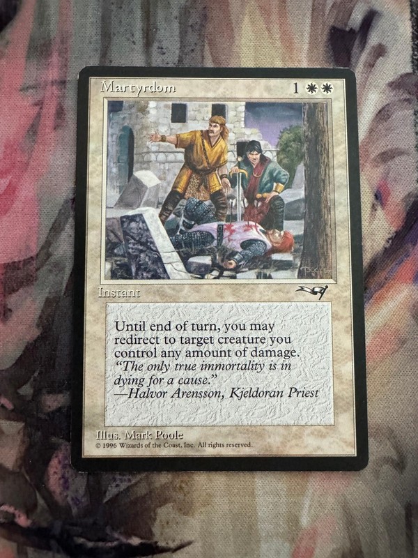 Martyrdom (Wounded on Ground) 139 Alliances Magic: The Gathering Mark Poole LP