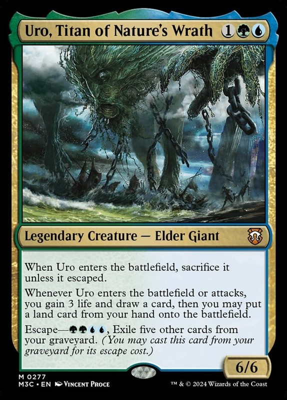 Uro, Titan of Nature’s Wrath 0277 Non Foil Mythic Rare Modern Horizons 3 MTG NM