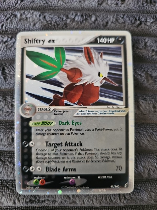 Pokémon TCG Shiftry EX Holo Rare Card 97/100 Curved Crystal Guardians