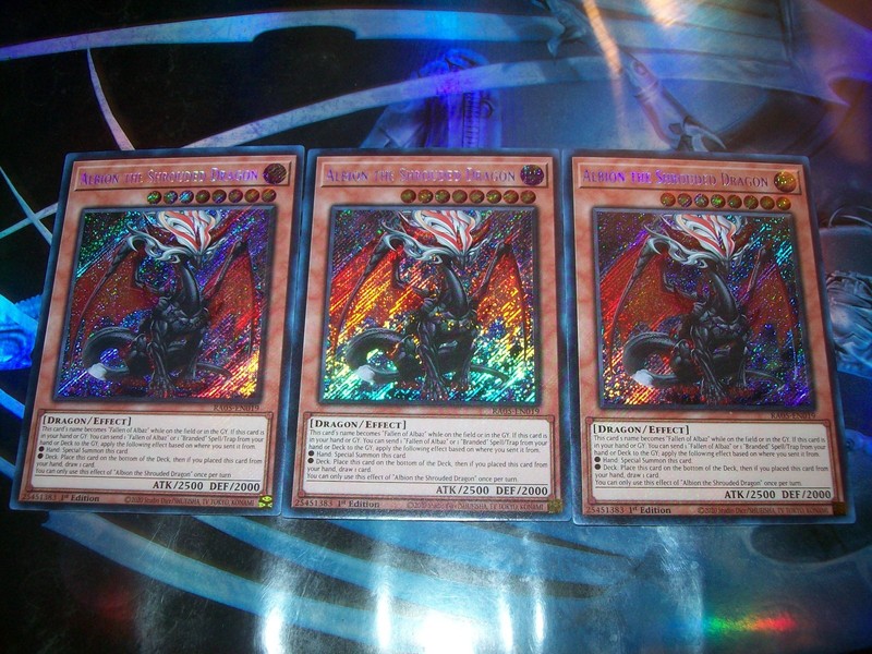 3x Albion the Shrouded Dragon 1st Edition Secret Rare RA05-EN019 Yu-Gi-Oh!