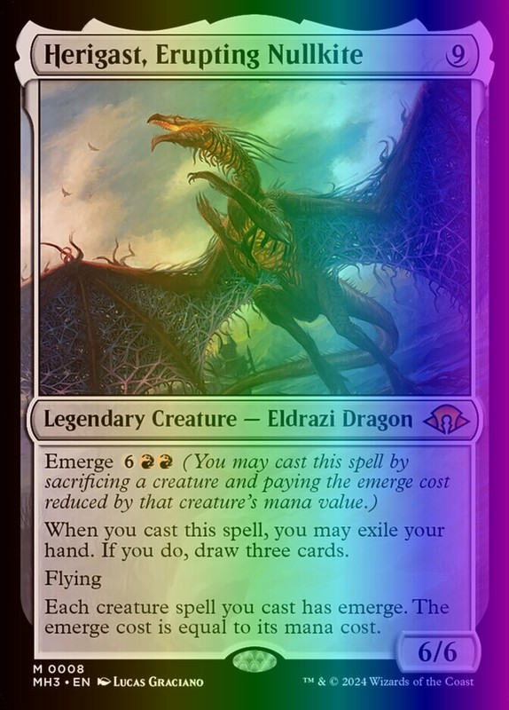 MTG Herigast, Erupting Nullkite (8/719) Modern Horizons 3 LP FOIL