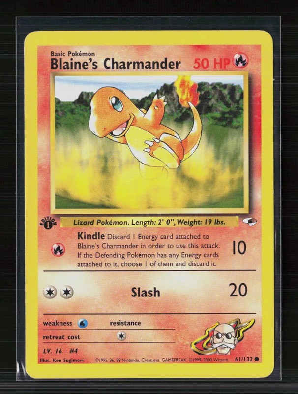 Pokemon 2000 Gym Challenge Blaine’s Charmander 1st Edition #61/132