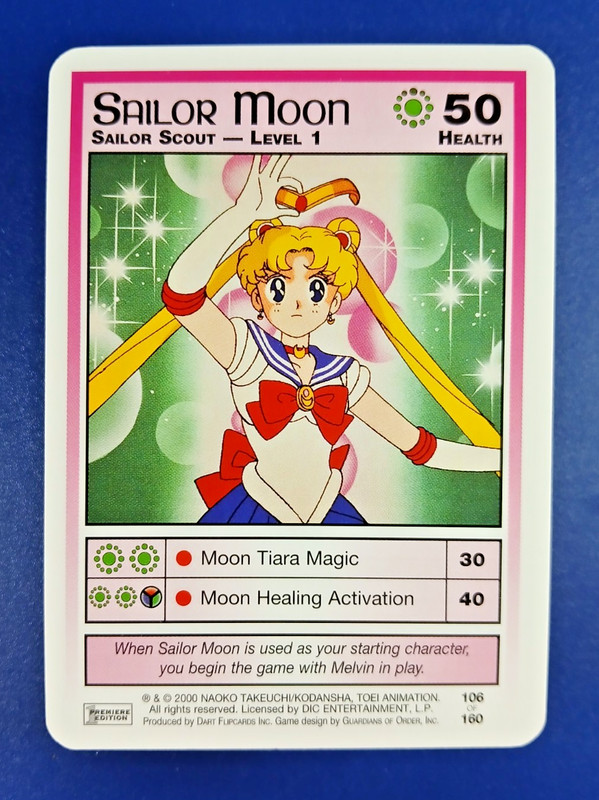 Sailor Moon lvl 1 #106 – Premier 1st Edition, Sailor Moon CCG card (2000 Dart)