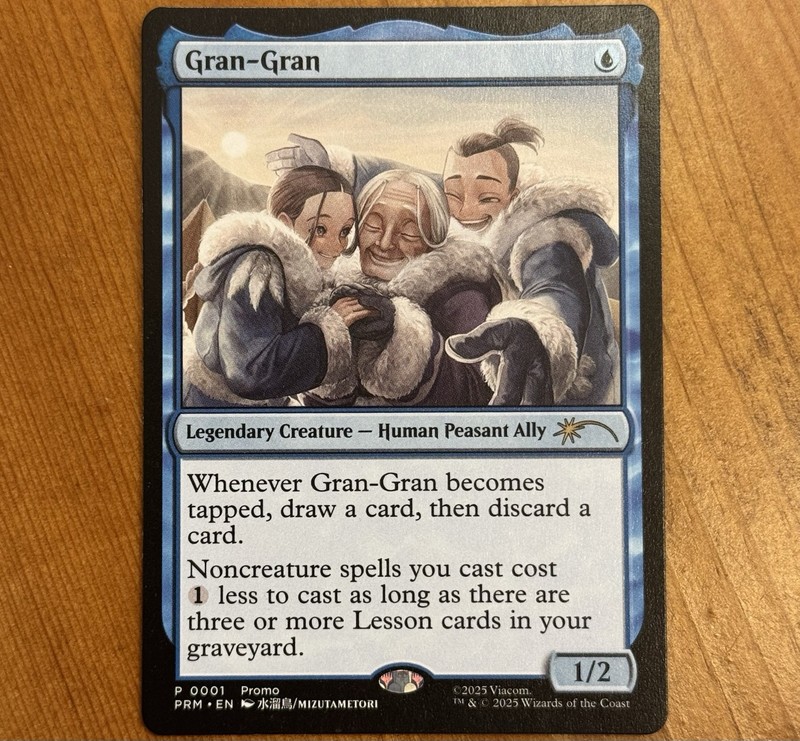 Gran-Gran P 0001, NM Promo, MTG Avatar: The Last Airbender TLA, Sokka Katara