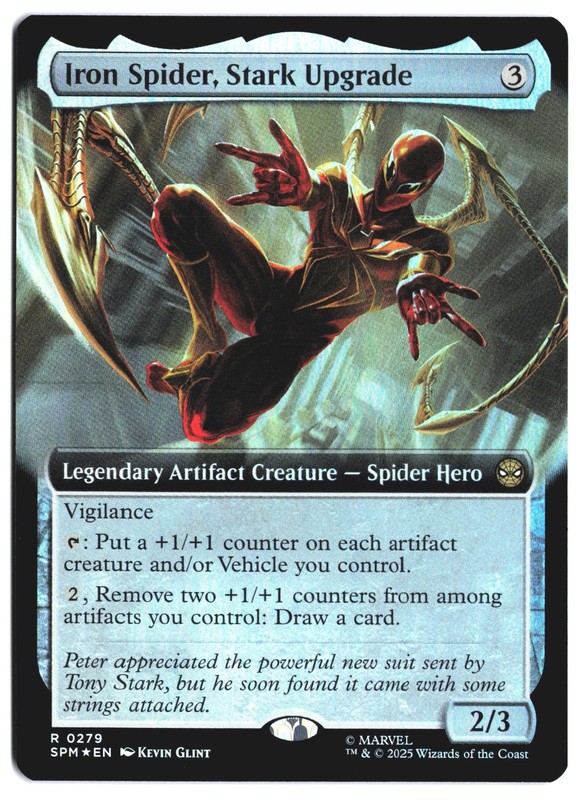 Iron Spider, Stark Upgrade Foil (Extended Art) R Marvel’s Spider-Man 279 NM