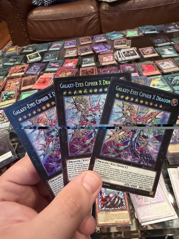 X3 Yugioh Galaxy-Eyes Cipher X Dragon BLGG-EN101 Secret Rare 1st Edition NM