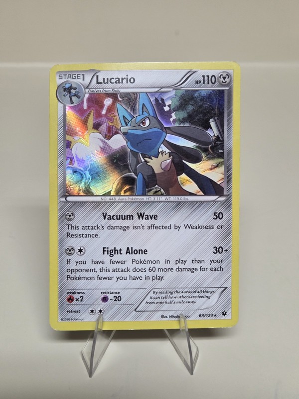 Lucario 63/124 XY – Fates Collide Holo Rare Pokemon Card