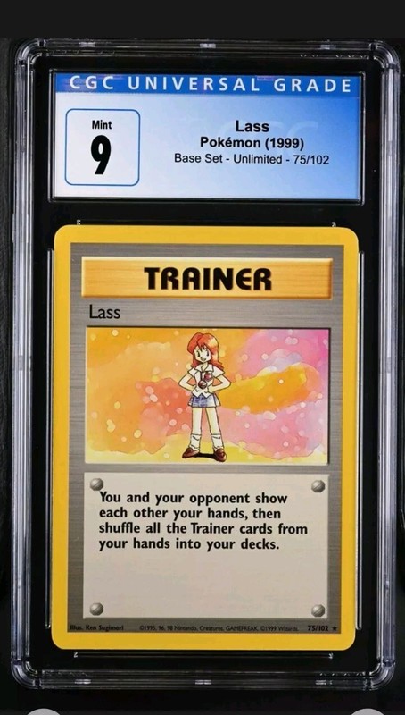Lass #75/102 Pokemon 1999 Base Set Unlimited CGC 9 Mint