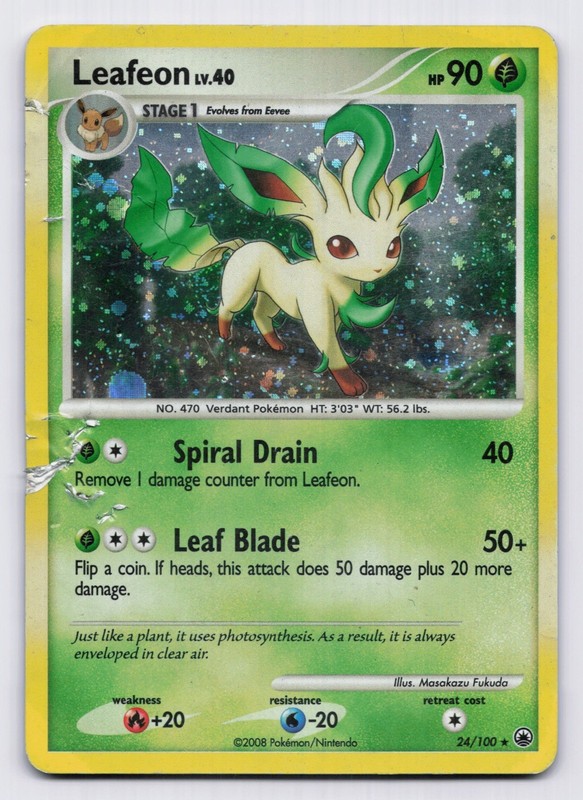 Leafeon – 24/100 (DP Majestic Dawn) Holo Holo Rare Deck Exclusives 024/100 HP
