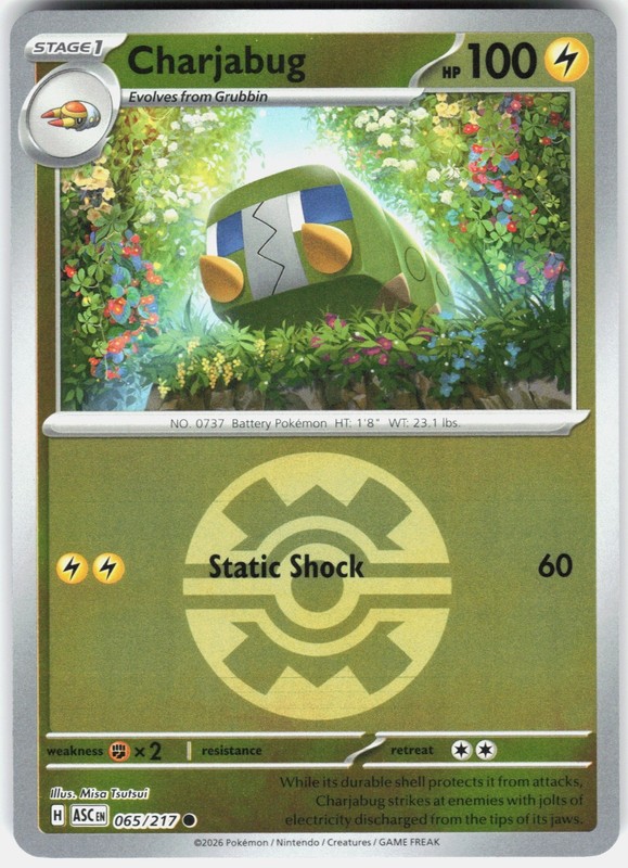 Charjabug (Quick Ball) Reverse Holo ME: Ascended Heroes 065/217 NM Misa Tsutsui