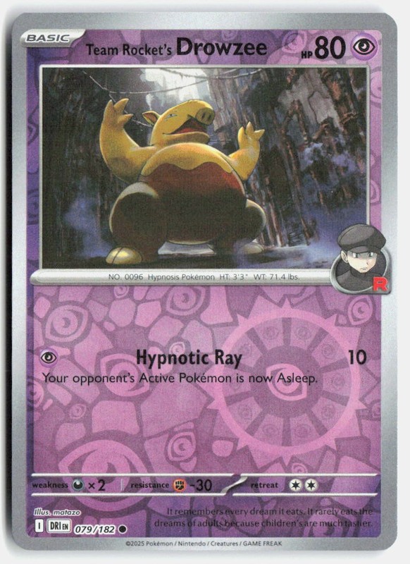 Team Rocket’s Drowzee Common SV10: Destined Rivals 079/182 NM