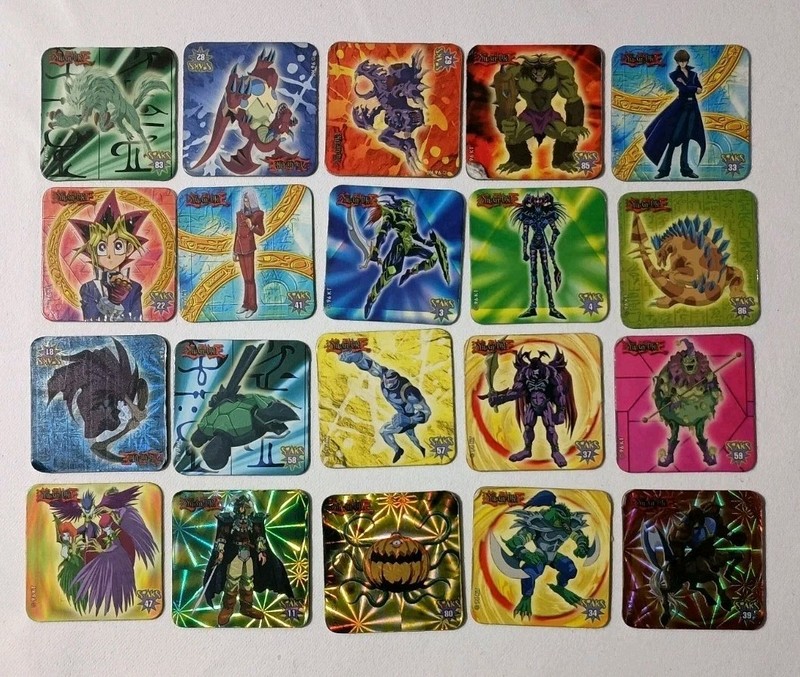 20 STAKS YUGIOH PANINI 1996 Magnets YU-GI-OH & Maximillion Pegasus Asst. 1.5″