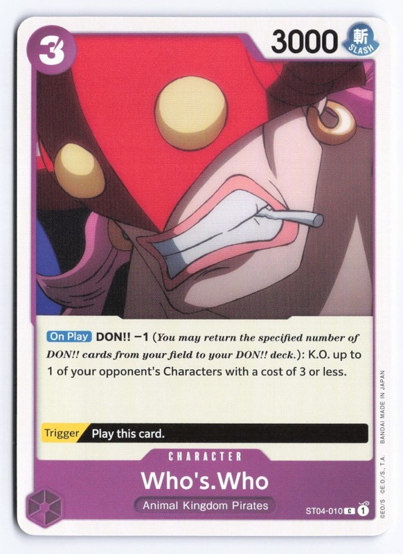 One Piece TCG – Who’s. Who – ST04-010 Animal Kingdom Pirates – English
