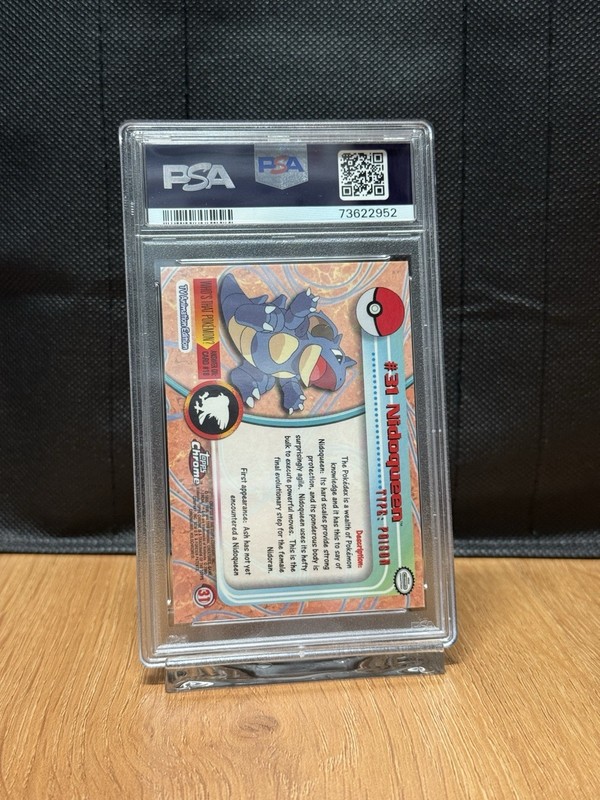 2000 TOPPS CHROME POKEMON T.V. #31 NIDOQUEEN PSA 9 gallery