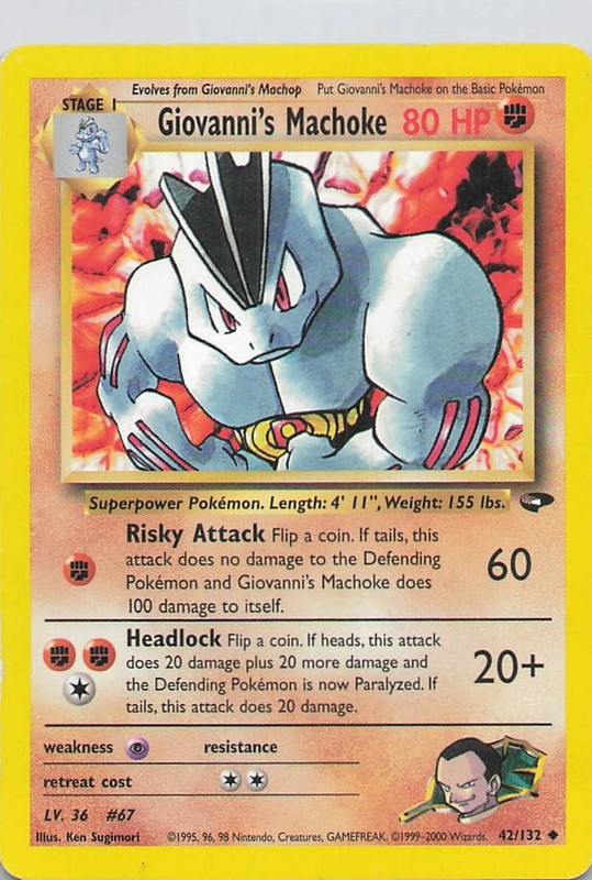 Giovanni’s Machoke Unlimited Uncommon Gym Challenge 042/132 MP