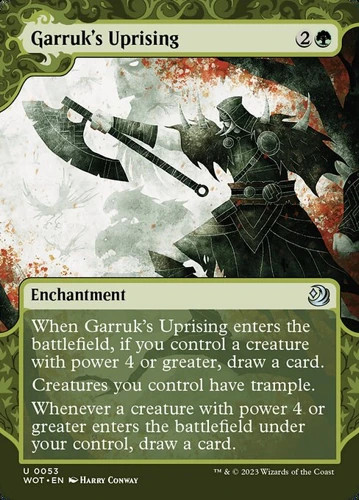 Garruk’s Uprising – Foil Extended Art Showcase WOT LP MTG