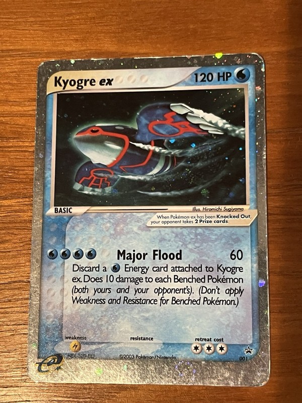 Kyogre ex 2003 Holographic Nintendo Black Star Promo 001 HP