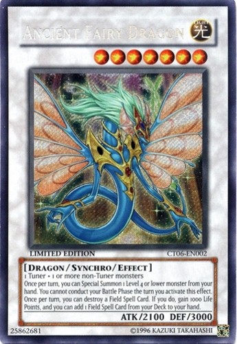 Yugioh! LP Ancient Fairy Dragon – CT06-EN002 – Secret Rare – Limited Edition Lig