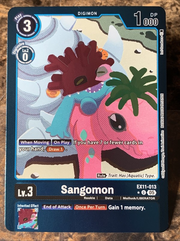 Digimon TCG Dawn of Liberator Sangomon Alternate Art EX11-013 U * Limited Foil