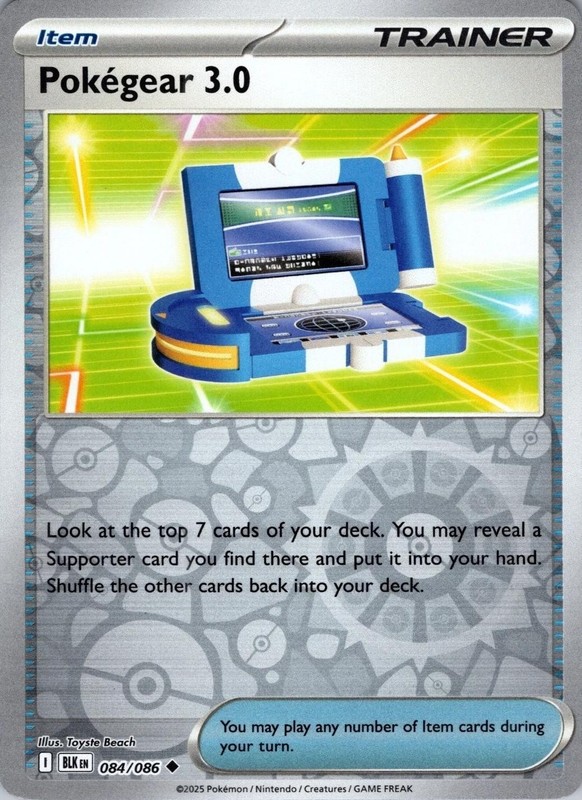 Pokegear 3.0 084/086 Sv: Black Bolt Reverse Holo
