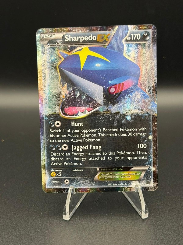 Sharpedo EX 91/160 Holo EX Rare Primal Clash Pokemon Near Mint