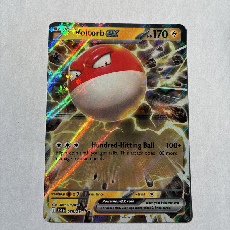 Voltorb ex Double Rare Ascended Heroes #058/217 Pokemon 2026