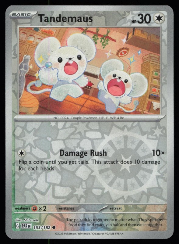 Tandemaus 153/182 Reverse Holo Common Pokemon Paradox Rift PAR LP