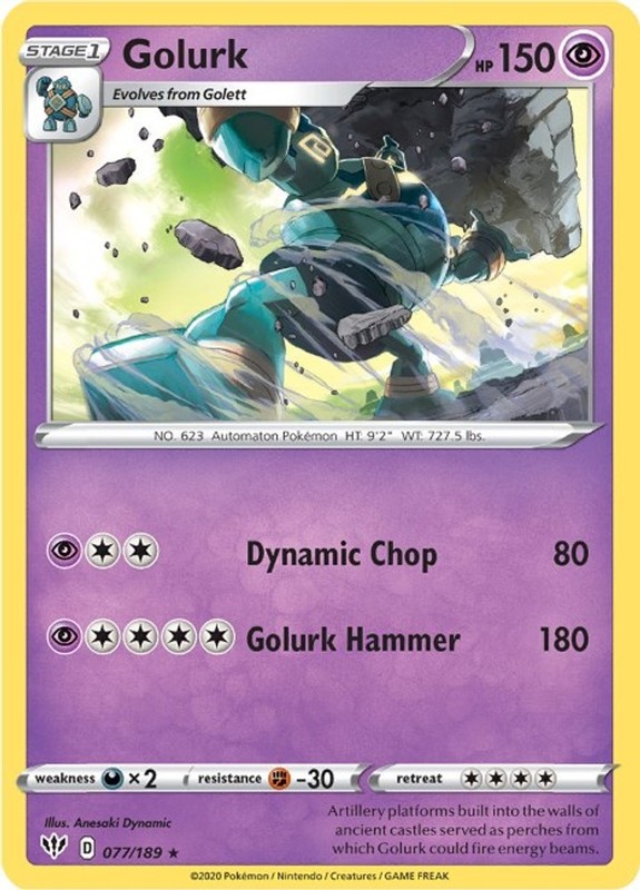 Golurk [SWSH03 – 077/189] SWSH03: Darkness Ablaze NM