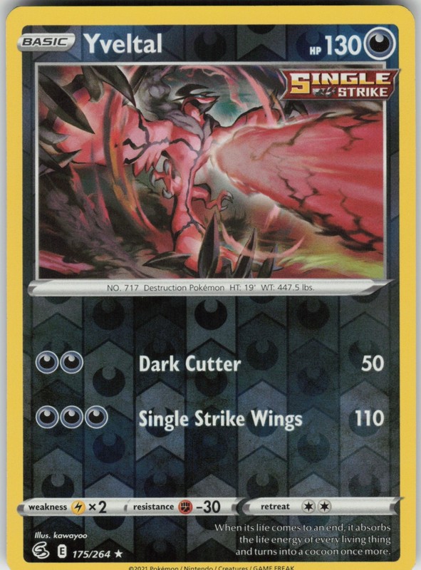 PO-06 Reverse Holo Yveltal 175/264 SWSH08: Fusion Strike