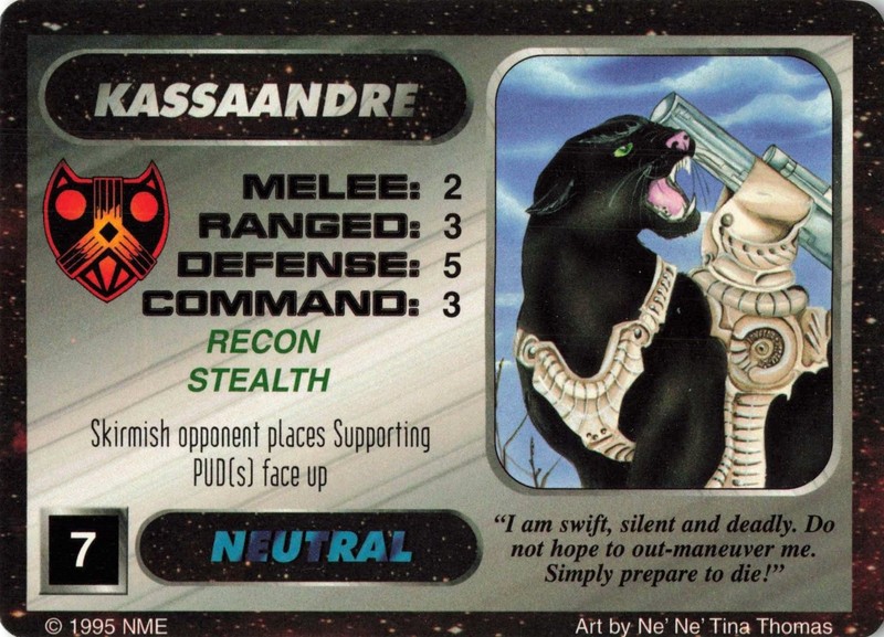 BattleLords Kassaandre Character Card 7 Neutral 1995 NME EN