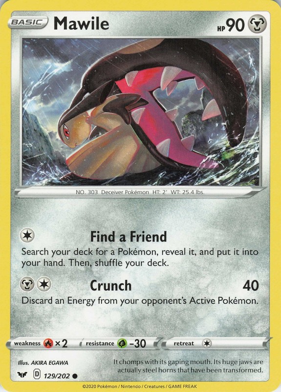 Mawile Common SWSH01: Sword & Shield Base Set 129/202 LP